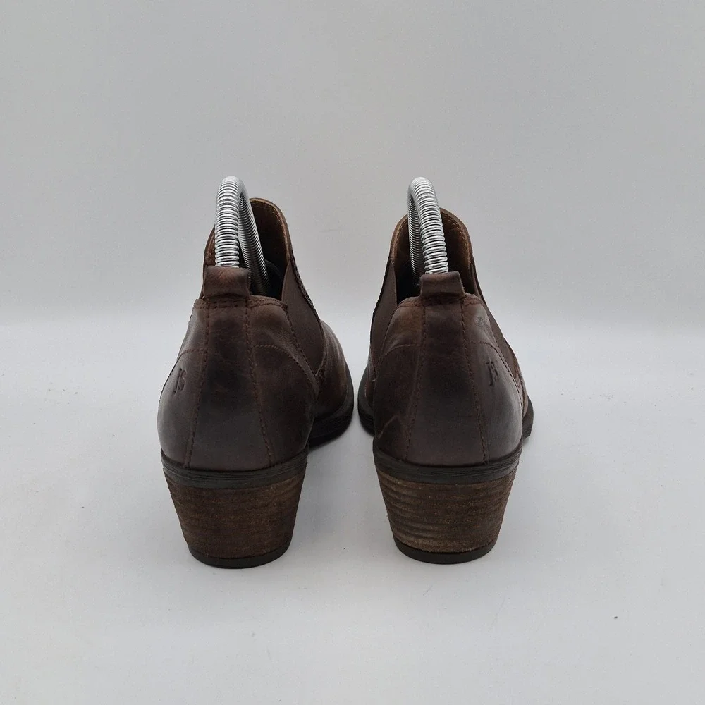 Josef Seibel Boots Womens 8.5‎ 39 Brown Leather Ankle Chelsea Pull On Booties